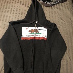 california republic lanza brand zip up hoodie